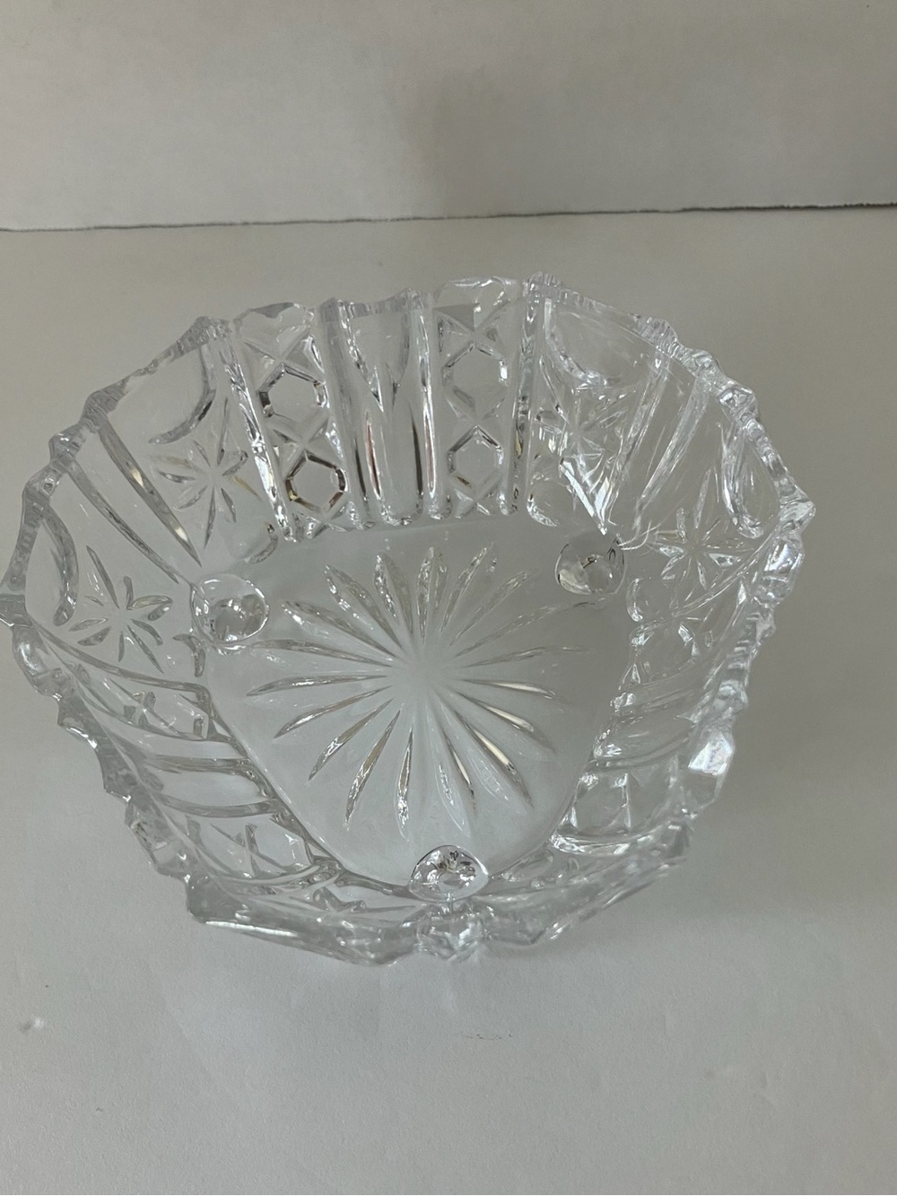 Princess House Clear Cut Crystal Candy Dish